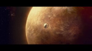 This is what the planet looks like in the opening cutscene, but the actual ones are quite small.